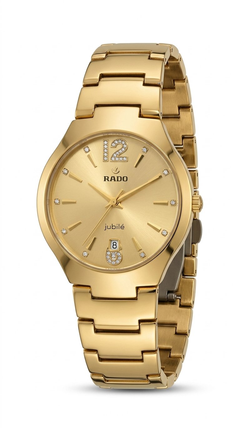Rado Centrix Jubilé Gold-Tone Diamond Watch